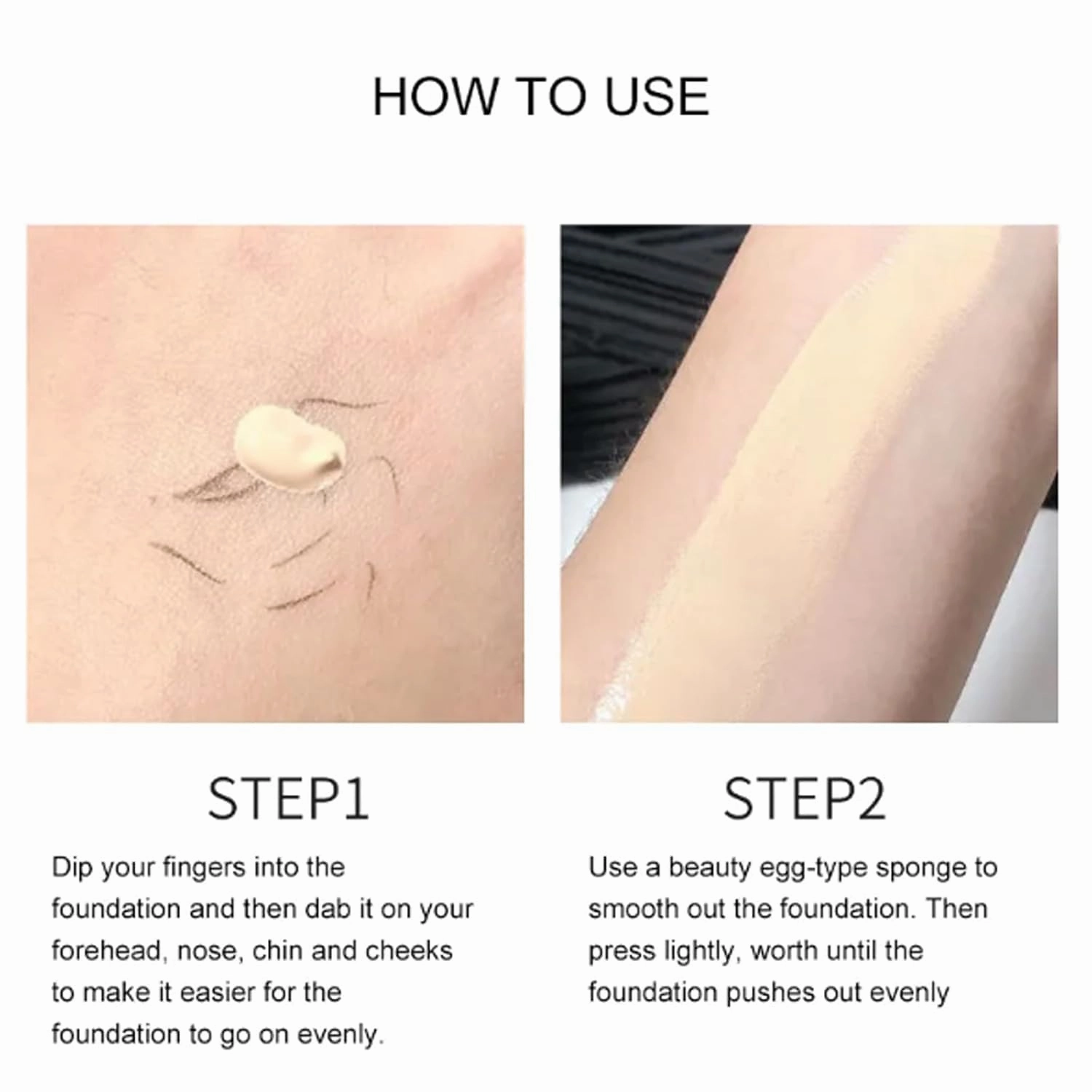 Glow All Day Long Gauze Beauty Liquid Foundation, Liquid Foundation, Oil-Free, Hydrating, Dewy Finish, Easy Application (02# Ivory)