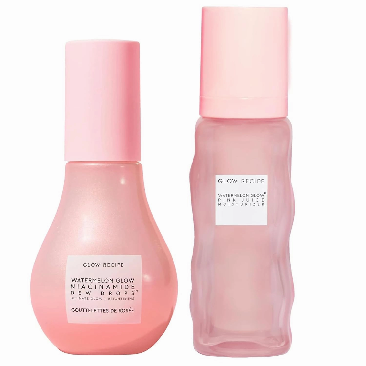 Glow Recipe Niacinamide Dew Drops Serum (40 ml)   Pink Juice Hydrating Face Moisturizer (50 ml) - Lightweight, Fast-Absorbing Daily Moisturizer for Dry Skin