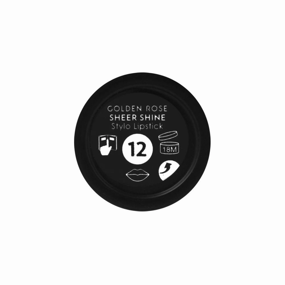 Golden Rose Sheer Shine SPF 25 Stylo Lipstick, 12