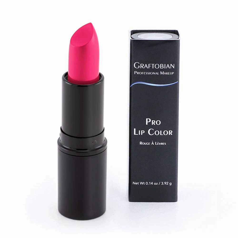 Graftobian Professional Color Lipstick - Ultra Long-Wearing, Comfortable Texture, Full Range of HD Shades, For All Skin Tones and Undertones, Velvety Smooth Semi-Matte Finish, Hot Pink