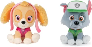 Gund Paw Patrol 6" Plush Stuffed Animal Bundle of 2 Characters, Skye and Rocky