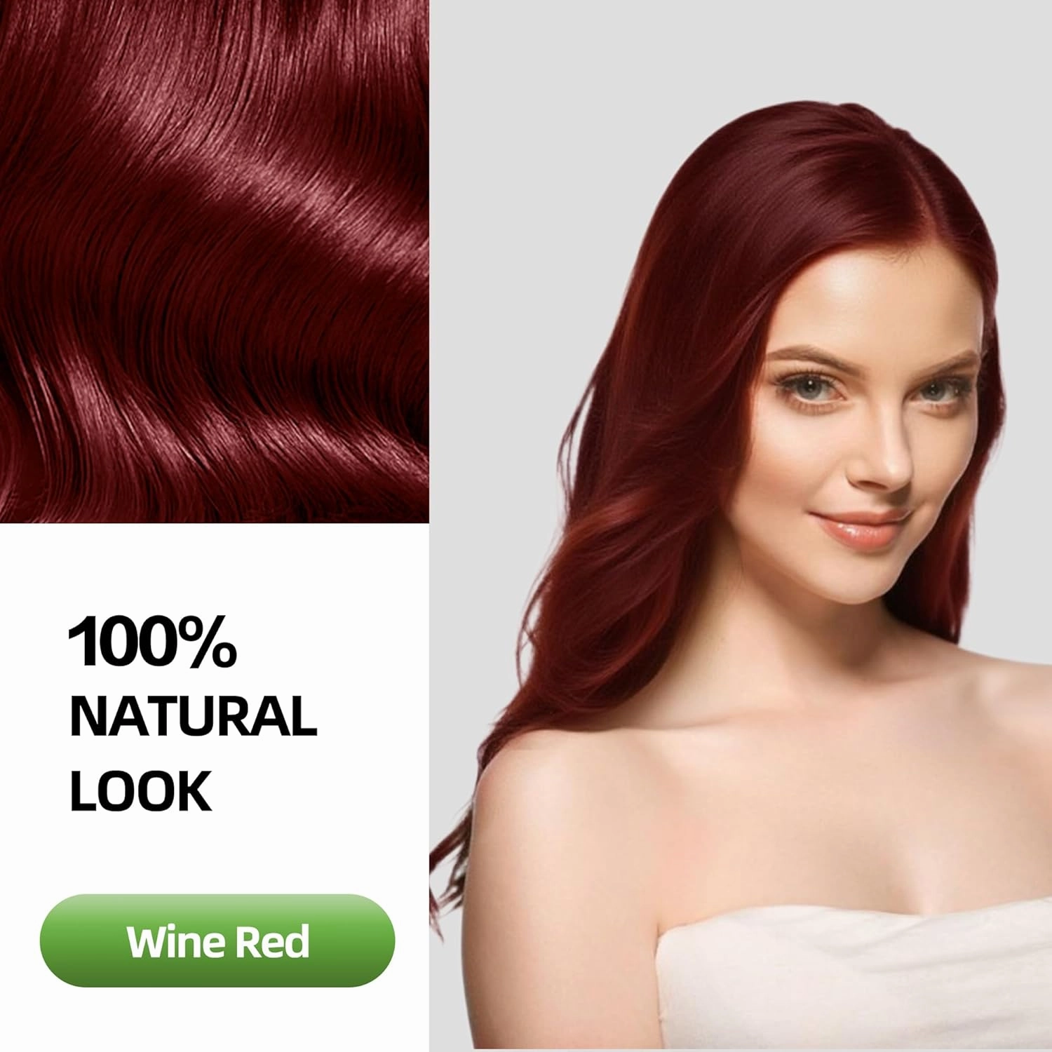 Hair Dye Shampoo 3 in 1 for Gray Hair Coverage, Herbal Ingredients Natural Shampoo Hair Dye for Women & Men/Ammonia-Free 520ml（Wine Red）