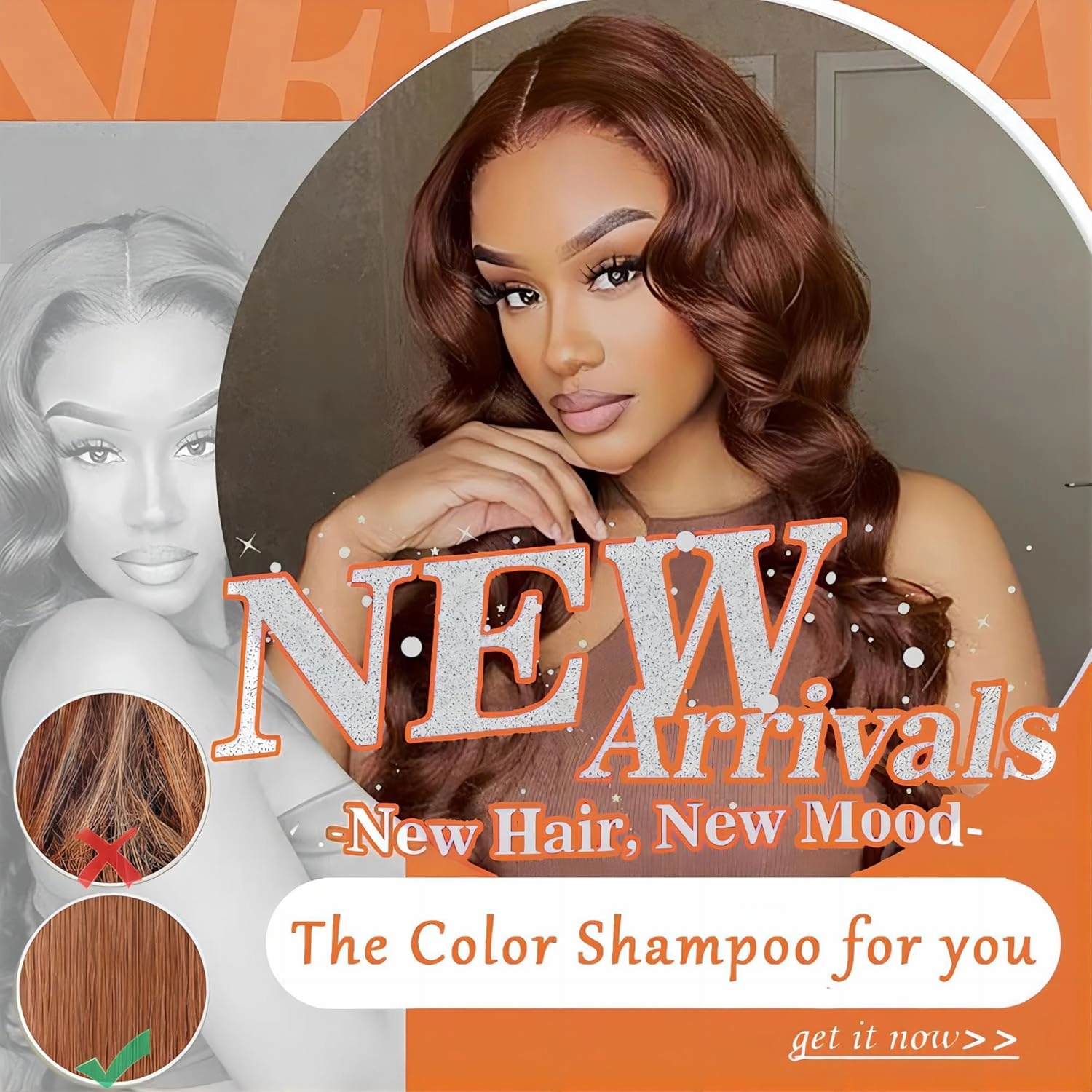 Hair Dye Shampoo 3-In-1, Instant Gray Hair Coverage in Minutes-Long Lasting Argan Oil Herbal Hair Color Shampoo champu con tinte para canas 500ml (Dark Red Wine)