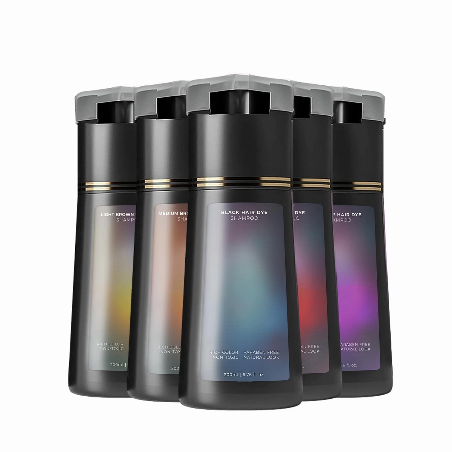 Hair Dye Shampoo,Hair Care, Natural Hair Color Shampoo for Gray and White Coverage, Suitable for Women & Men 200ml (Red)