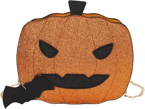 Halloween Pumpkin Shoulder Bag for Women Novelty Devil Crossbody Purse Fashion Trick or Treat Purses Handbags