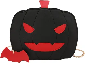 Halloween Pumpkin Shoulder Bag for Women Novelty Devil Crossbody Purse Fashion Trick or Treat Purses Handbags