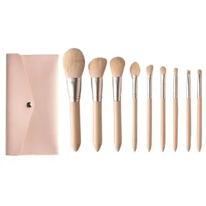 HBJWOV 9 pcs makeup brush set soft hair powder powder blusher eye shadow brush storage bag beauty tools