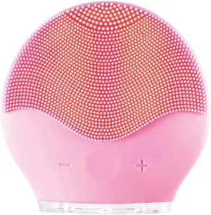 HEIMANBAProfessional Ultrasonic Vibration Electric Facial Cleansing Face Washing Brush Skin Blackhead Remover Pore Cleaner Face Massage,Pink