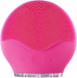 HEIMANBAProfessional Ultrasonic Vibration Electric Facial Cleansing Face Washing Brush Skin Blackhead Remover Pore Cleaner Face Massage,Rose red