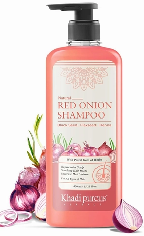 Herbals Shreekesha Red Onion Shampoo For Stronger Healthy Hair,Hair Fall Control,Hair Growth&Boost Scalp Health| For Women&Men(450 Ml)