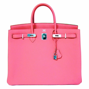 Hermes Rose Lipstick 40cm Birkin PHW