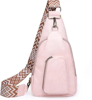 HIGHGO Small Sling Bag for Women Fanny Pack Crossboday Bags,Crossbody Sling Purse Gifts for Women Men Travel Sport Camping (PINK)
