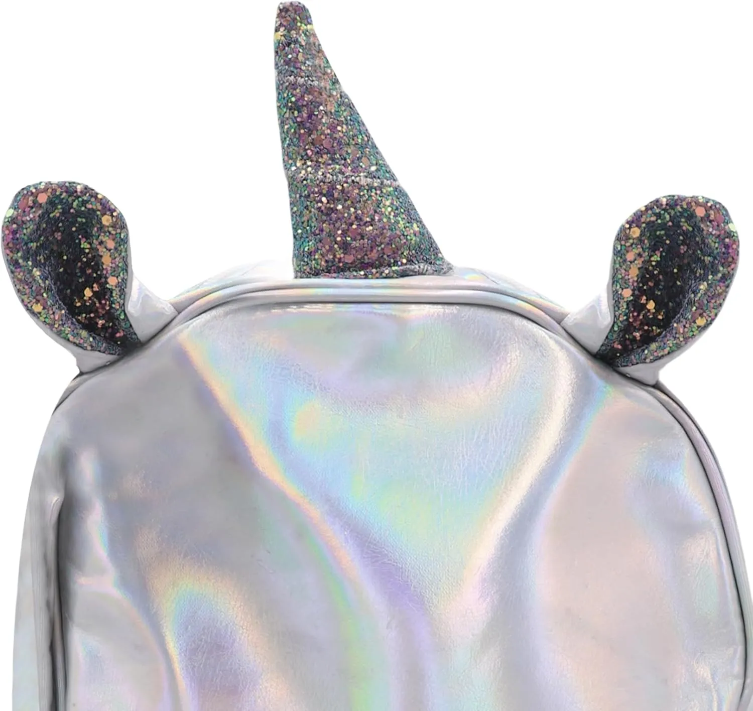 Holographic Backpack Iridescent Hologram Laser Satchel Travel Casual Daypack Purse for Women Men,Silver Unicorn Bag