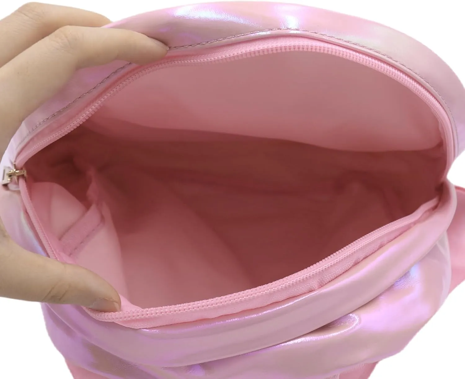 Holographic Backpack Iridescent Shoulder Bag Hologram Laser Satchel Travel Casual Daypack Purse for Women Men,Pink 7#