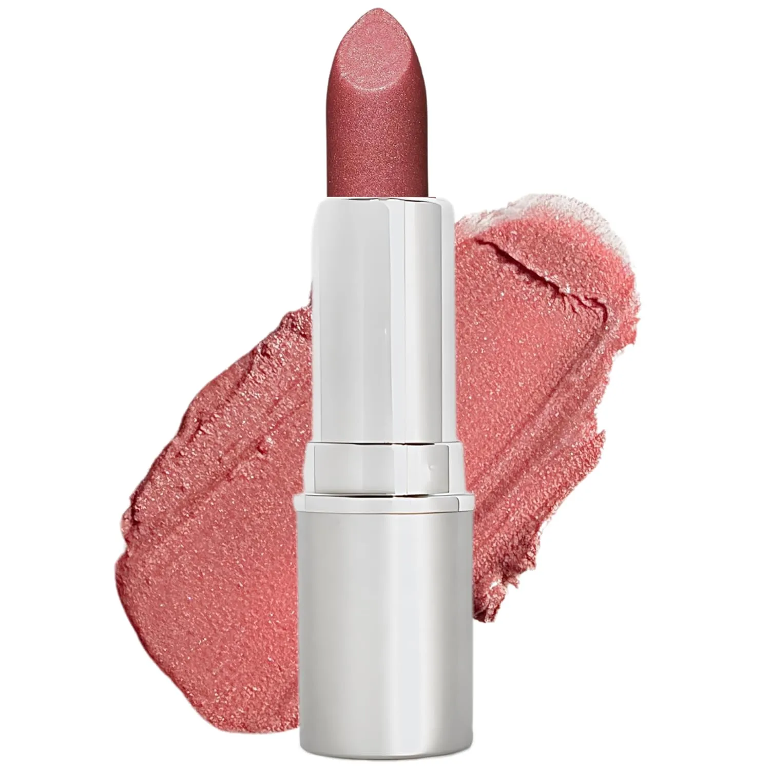 Honeybee Gardens Truly Natural Long Lasting Lipstick, San Francisco, Pink and Peach With Rose, Naturally Hydrating & Nourishing, Vegan, Gluten-Free & Cruelty-Free, 0.13 oz / 3.8 g