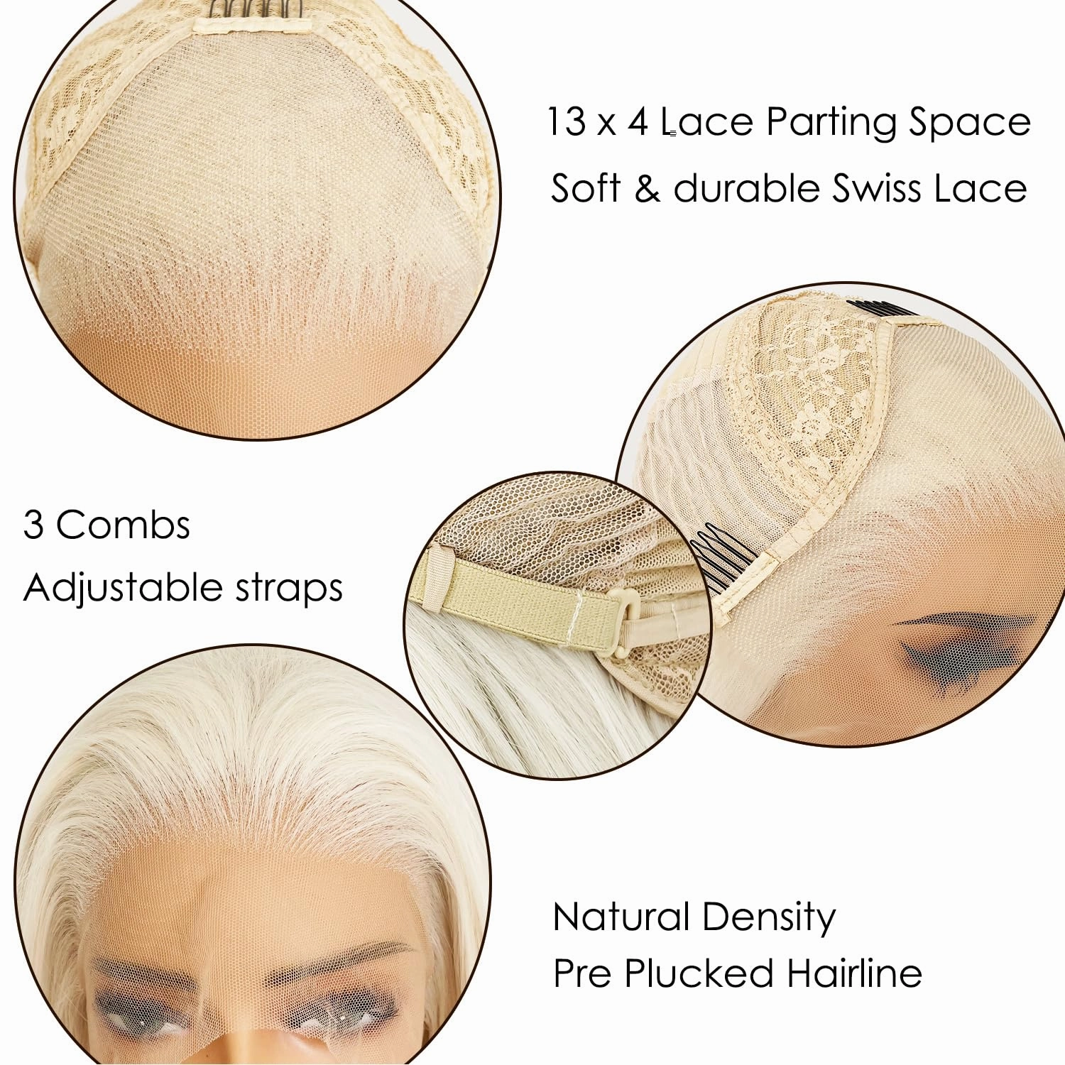 Hot Pink Synthetic Lace Front Wig Pre Plucked Hairline 24 Inch Long Straight Hair Ombre Platinum Blonde Lace Front Wigs for Fashion Women