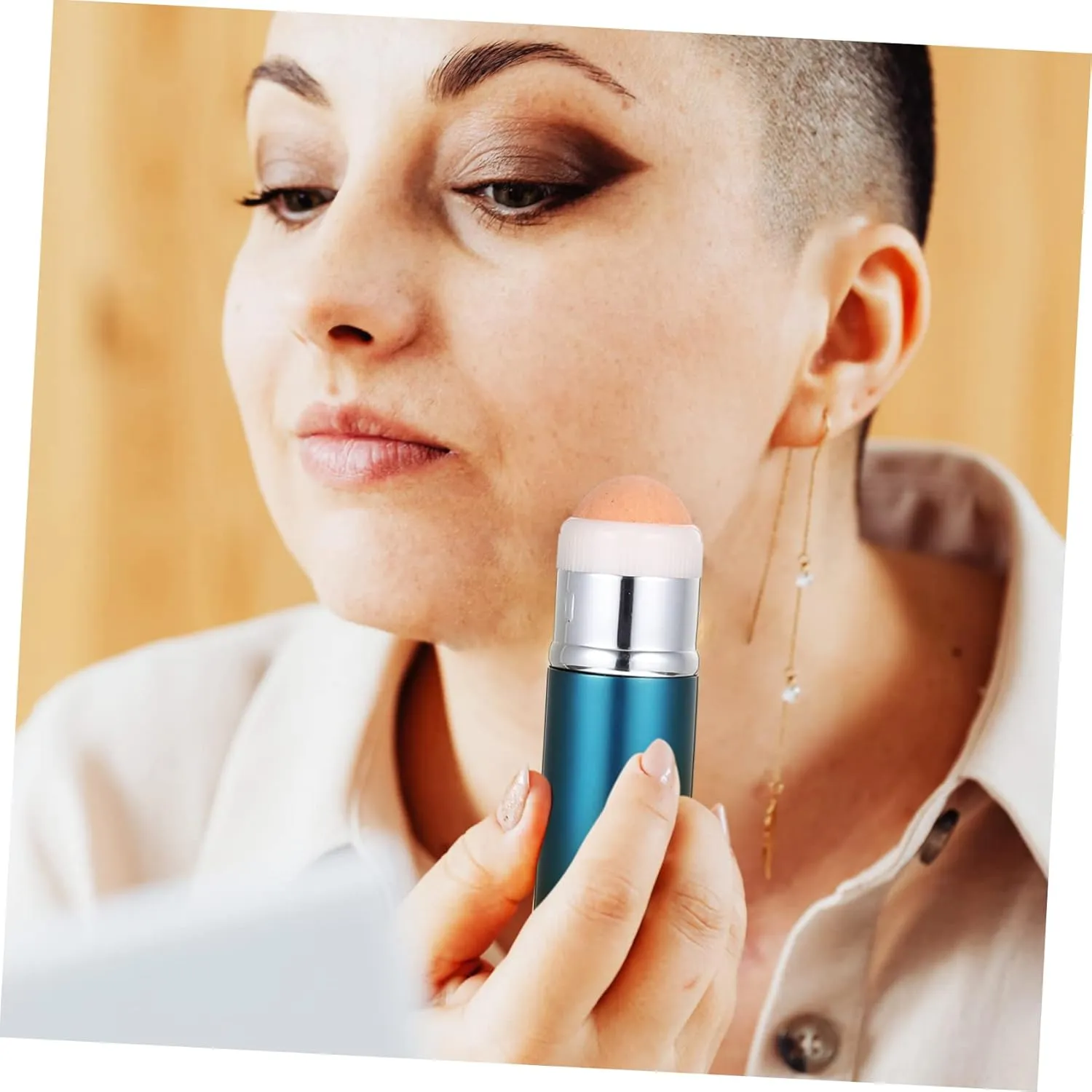 Housoutil 2pcs Dual-use Oil Control Volcanic Face Roller Portable Oil Absorbing for Lightweight Skin Rolling Tool Removal and Blotting Easy to Clean Design