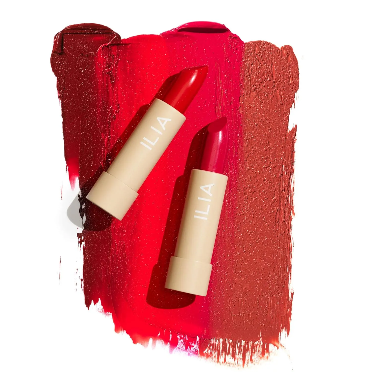 ILIA - Color Block Lipstick | Non-Toxic, Vegan, Cruelty-Free, Hydrating   Long Lasting, No Budge Color with Full Coverage (Flame (Fire Red With Warm Undertones), 0.14 oz | 4 g)