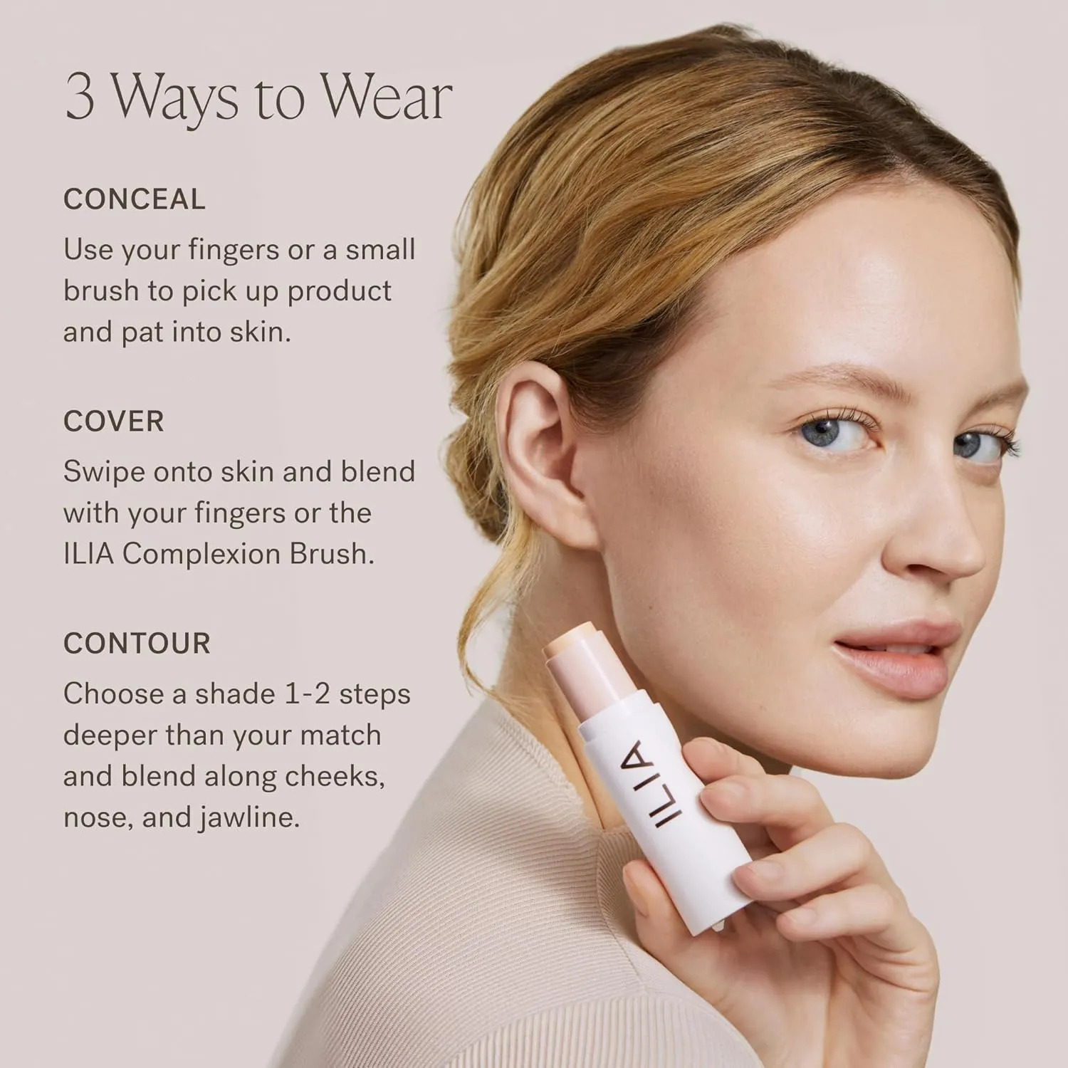 ILIA - Skin Rewind Complexion Stick - Foundation   Concealer   Skincare | Non-Toxic, Vegan, Cruelty-Free, Clean Makeup (12N - Sycamore, 0.35 oz | 10 g)