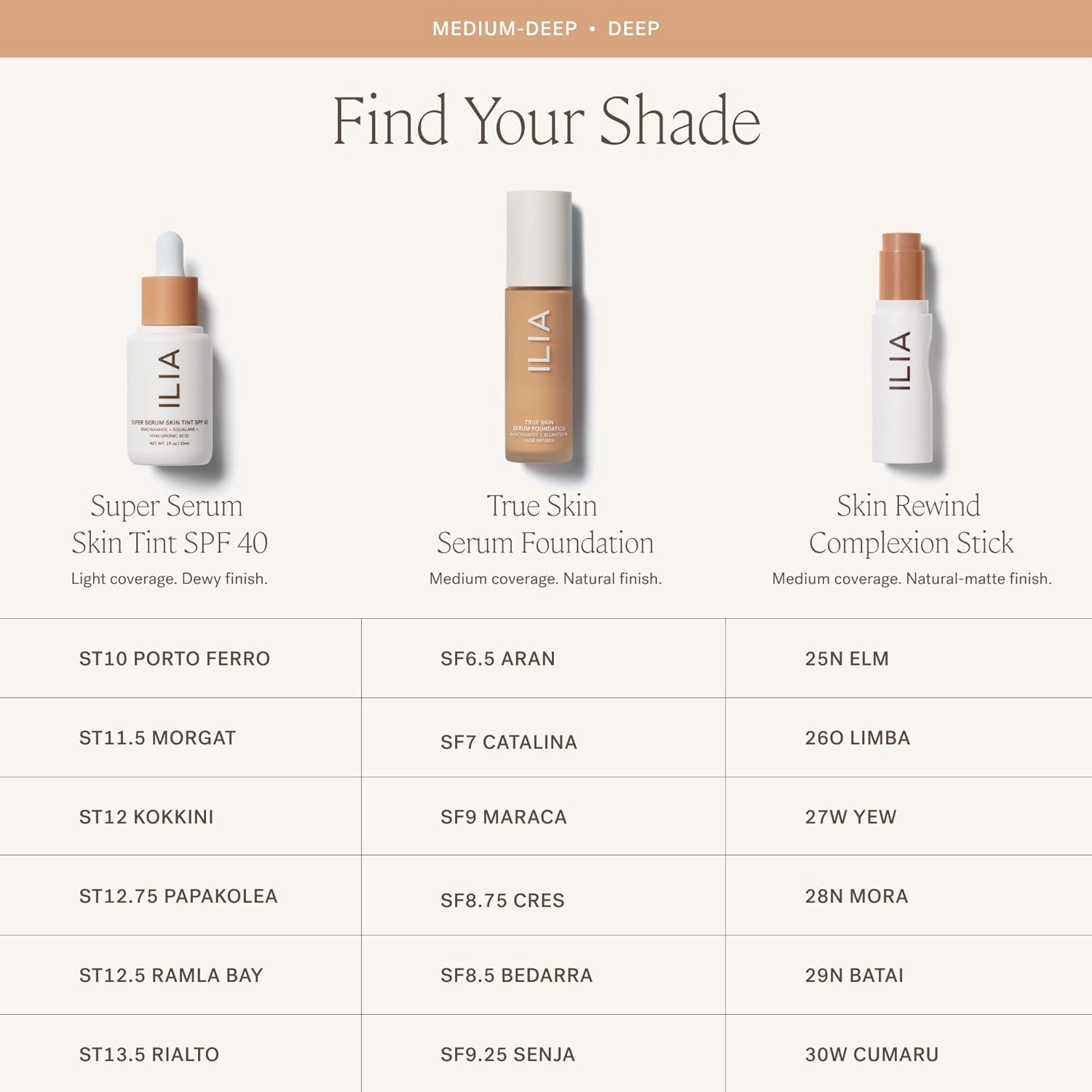 ILIA - Skin Rewind Complexion Stick - Foundation   Concealer   Skincare | Non-Toxic, Vegan, Cruelty-Free, Clean Makeup (29N - Batai, 0.35 oz | 10 g)