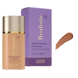 ILONA Realistic™ HD High-Definition Makeup Foundation | 1.18 Fl Oz | Real Clay