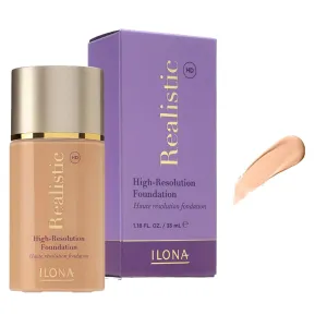 ILONA Realistic™ HD High-Definition Makeup Foundation | 1.18 Fl Oz | Real Ivory