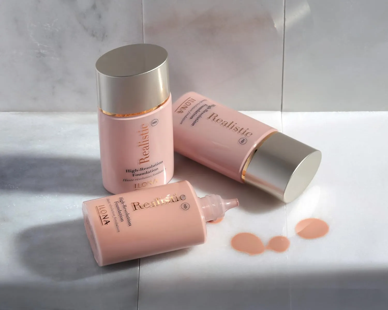 ILONA Realistic™ HD High-Definition Makeup Foundation | 1.18 Fl Oz | Real Ivory