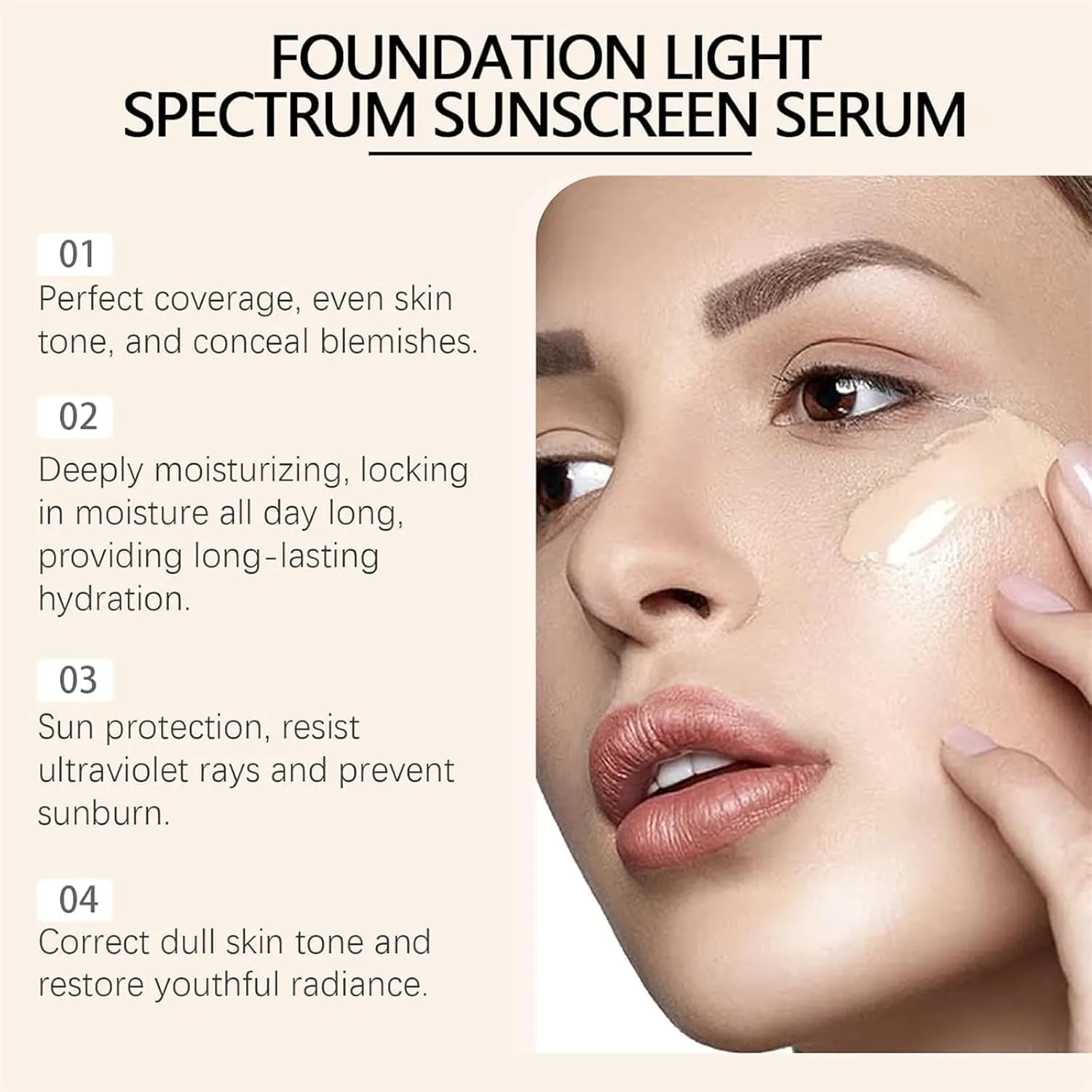 Imaginaryl Makeup, Imaginaryl Foundation, Imaginaryl Concealer, 30ml/1.02 Fl Oz Foundation 4 in 1 - Light Spectrum, Moisturizing Foundation Makeup for Long Lasting Waterproof (1PC, One Size)