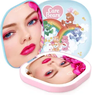 Impressions Vanity Care Bears LED Compact Mirror for Purse, Lighted Travel Makeup Mirror with 3X Magnification, Auto Shut Off Daylight LED Lighting, Adjustable Brightness and Soft Touch Sensor