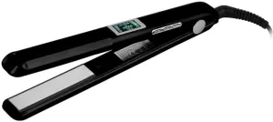 Infrared Ultrasonic Hair Care Iron, Cold Treatment, Recovers Damaged Hair, LCD Display, Dual Voltage, Auto Off, Black, 13 x 2.4 x 1.8 Inch