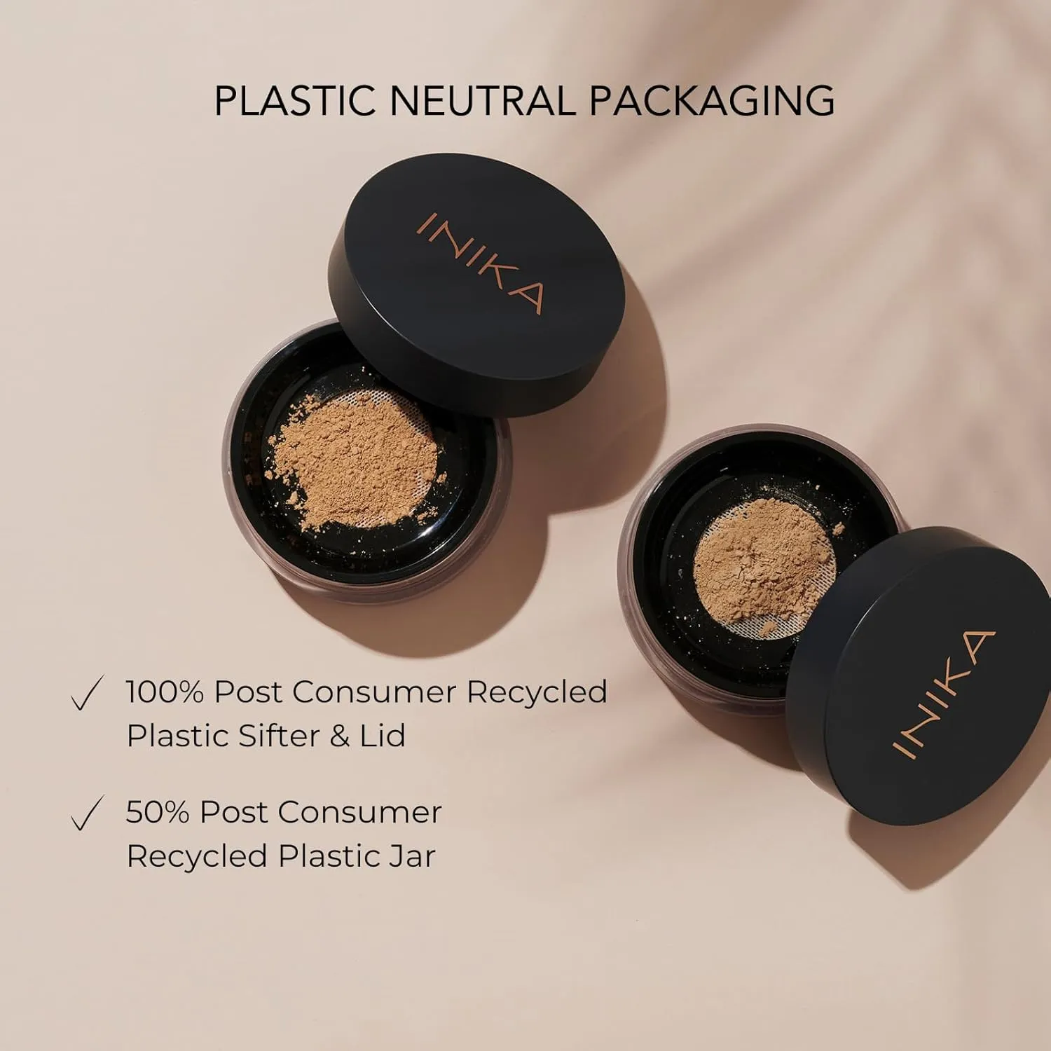 INIKA Organic Mineral Powder Foundation with SPF 25 - Vegan Makeup, Natural Looking, Buildable Coverage, Flawless Radiance & Glow, Blemish Coverage, Cruelty Free, Sustainable Packaging, Strength, 8g