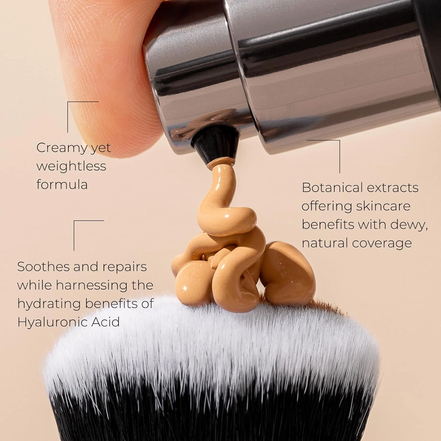 INIKA Organic Full Coverage Liquid Foundation Makeup with Hyaluronic Acid and Argan Oil, Vegan and Organic Foundation for Skin Elasticity and Plumpness, Natural Coverage, Porcelain, 30ml