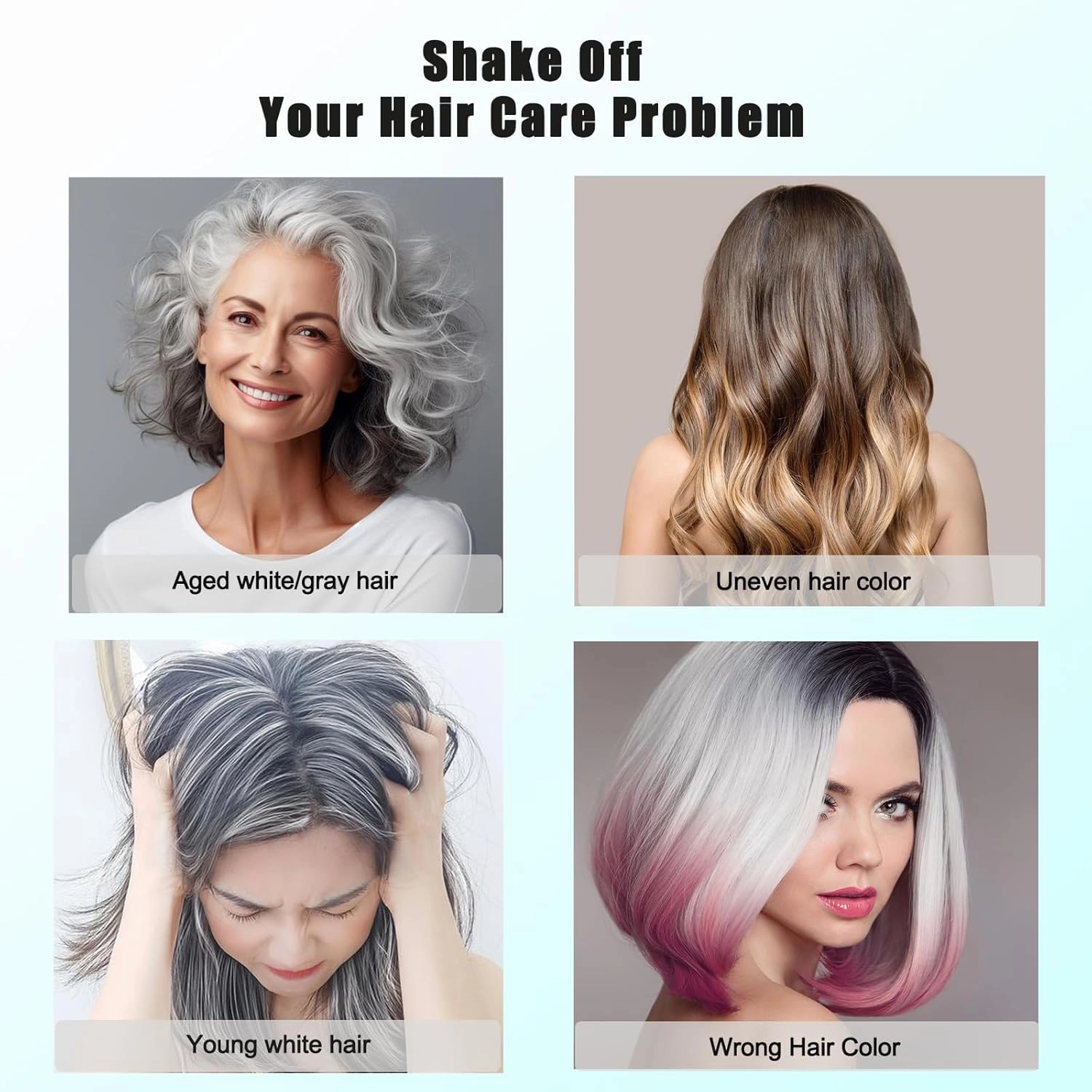 Instant Hair Color Shampoo in Minutes - 3 in 1 Cherry Brown Dye, Long Lasting, Easy to Use