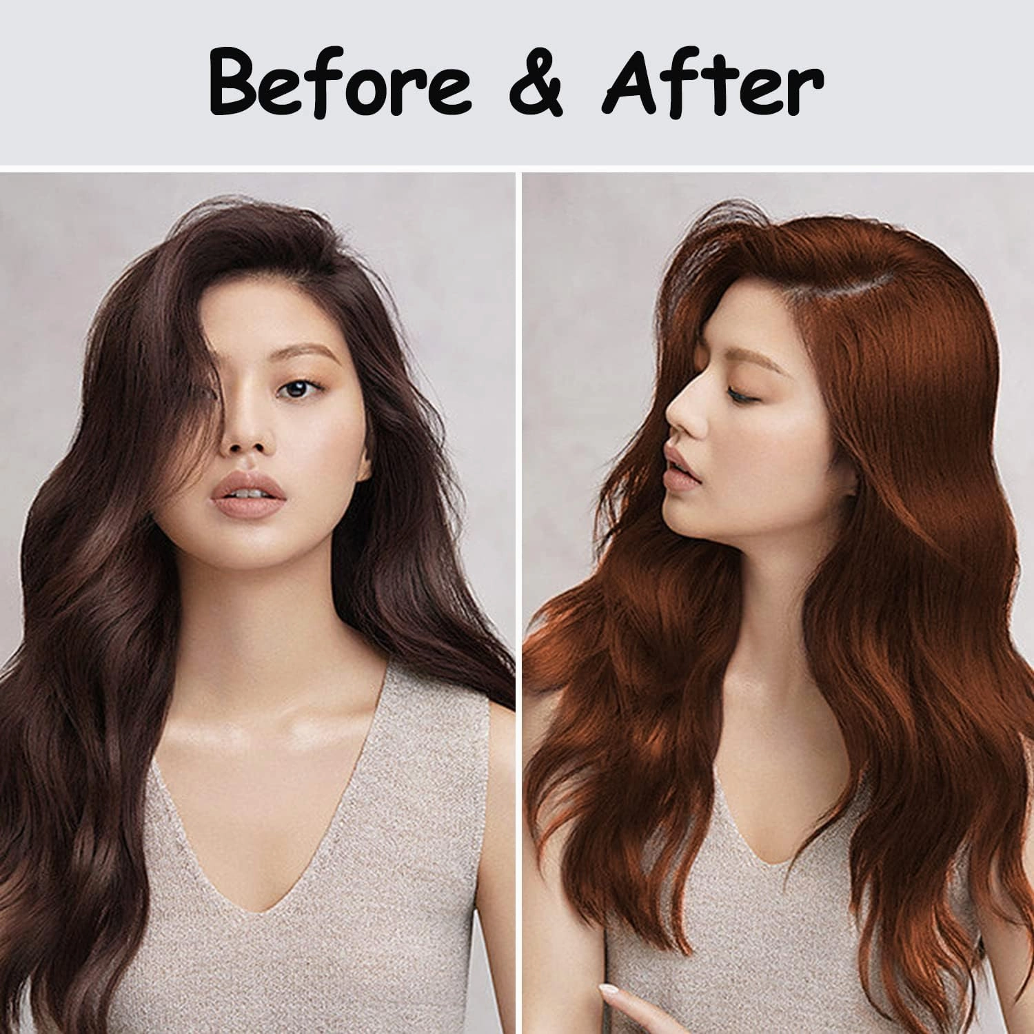 Instant Hair Color Shampoo in Minutes - 3 in 1 Cherry Brown Dye, Long Lasting, Easy to Use