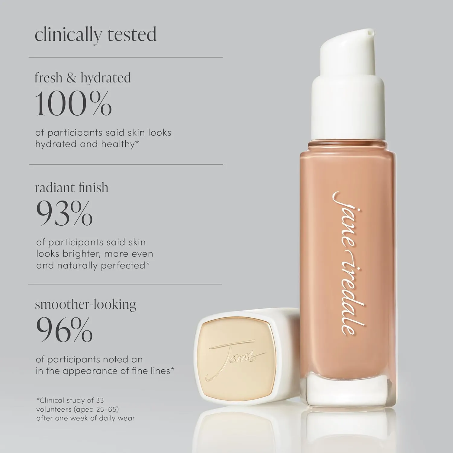 jane iredale Skintuition SPF 30 Radiance-Boosting Liquid Foundation, Perfects and Protects Skin, Medium Coverage, Natural Finish, Vegan, Cruelty-Free