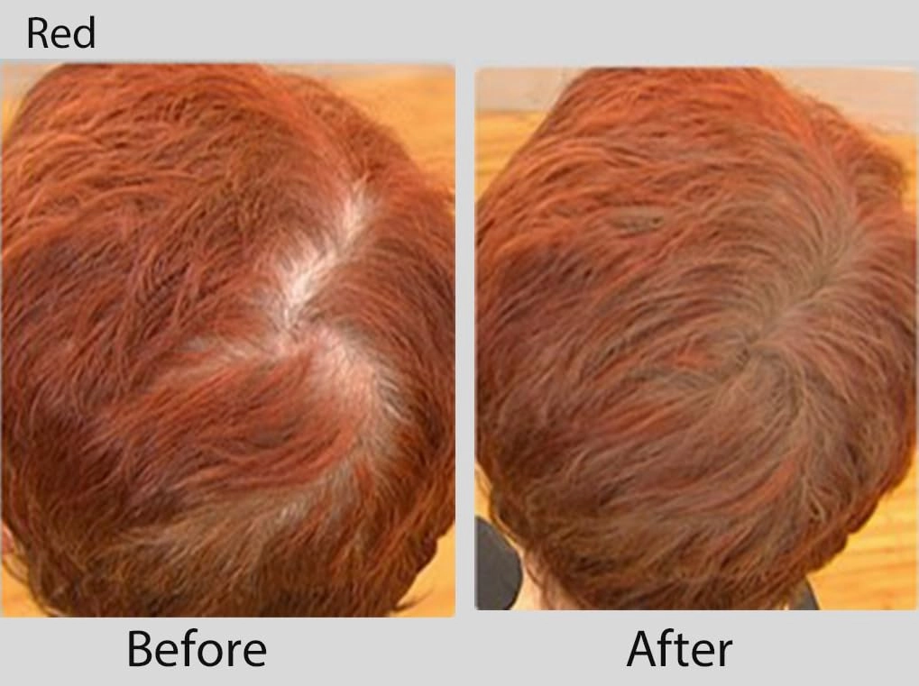 Joan Rivers Great Hair Day Root Touch Up Powder Duo - Fill-in Powder for Thicker, Fuller Looking Hair (Red)