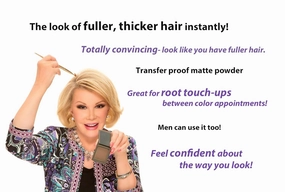 Joan Rivers Great Hair Day Root Touch Up Powder Duo - Fill-in Powder for Thicker, Fuller Looking Hair (Red)