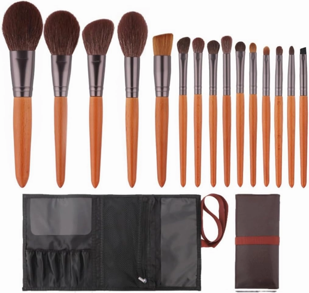 JSEIAJB 15 Piece Suit Beech Yellow Rod Eye Shadow Powder Powder Blusher Halo Dyed Wool Hair