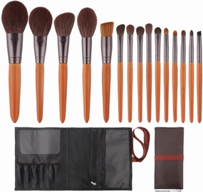 JSEIAJB 15 Piece Suit Beech Yellow Rod Eye Shadow Powder Powder Blusher Halo Dyed Wool Hair