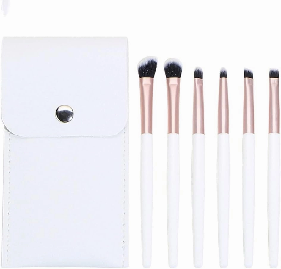 JSEIAJB 6 x Cosmetic Brush Set, Portable, with Eye Shadow, Eyebrow Brush, Eye Makeup Tool(E)