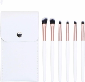 JSEIAJB 6 x Cosmetic Brush Set, Portable, with Eye Shadow, Eyebrow Brush, Eye Makeup Tool(E)