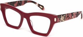 Just Cavalli Vjc119v Women's Sunglasses, Shiny Full Cherry Red, UK 36