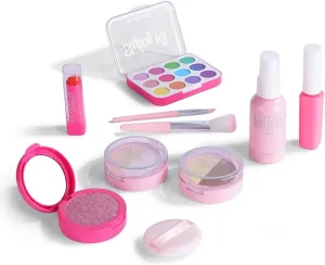 JXJ Pink Pretend Makeup Toy Set for Little Girls - Dress Up Fun for 2-8 Year Olds - Includes Nail Polish, Lipstick, and More!