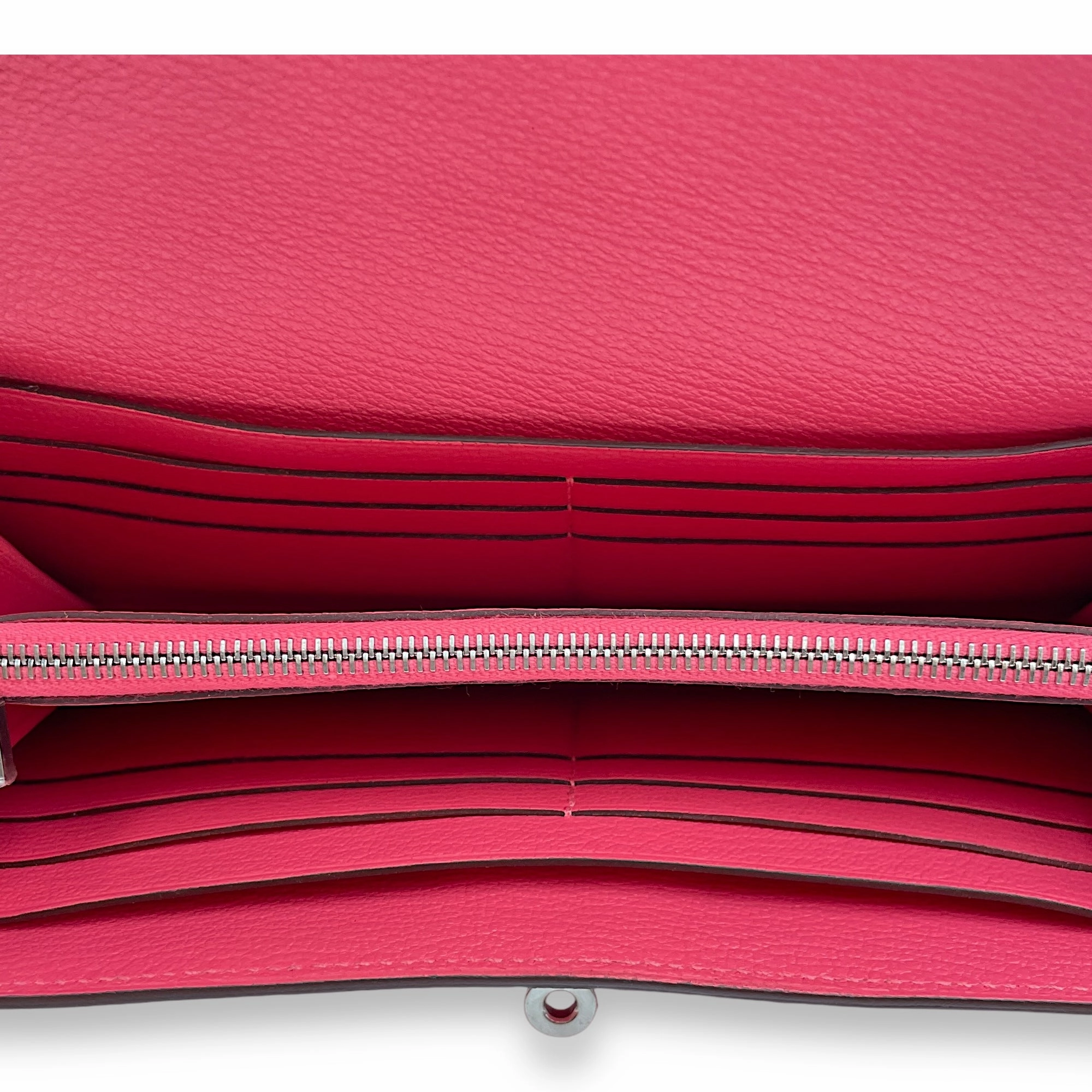 Kelly Rose Lipstick Wallet in Chevre Mysore, Palladium hardware