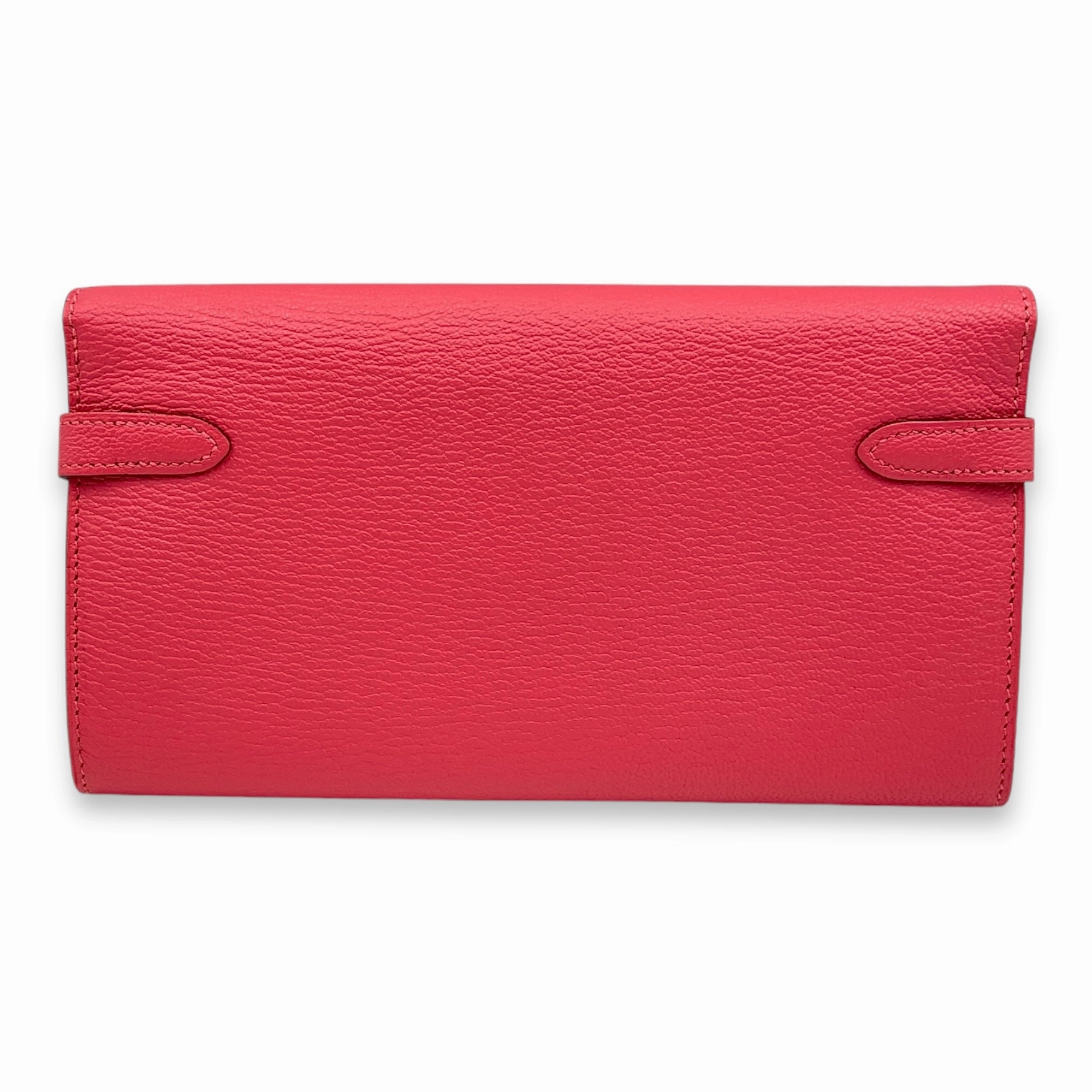 Kelly Rose Lipstick Wallet in Chevre Mysore, Palladium hardware