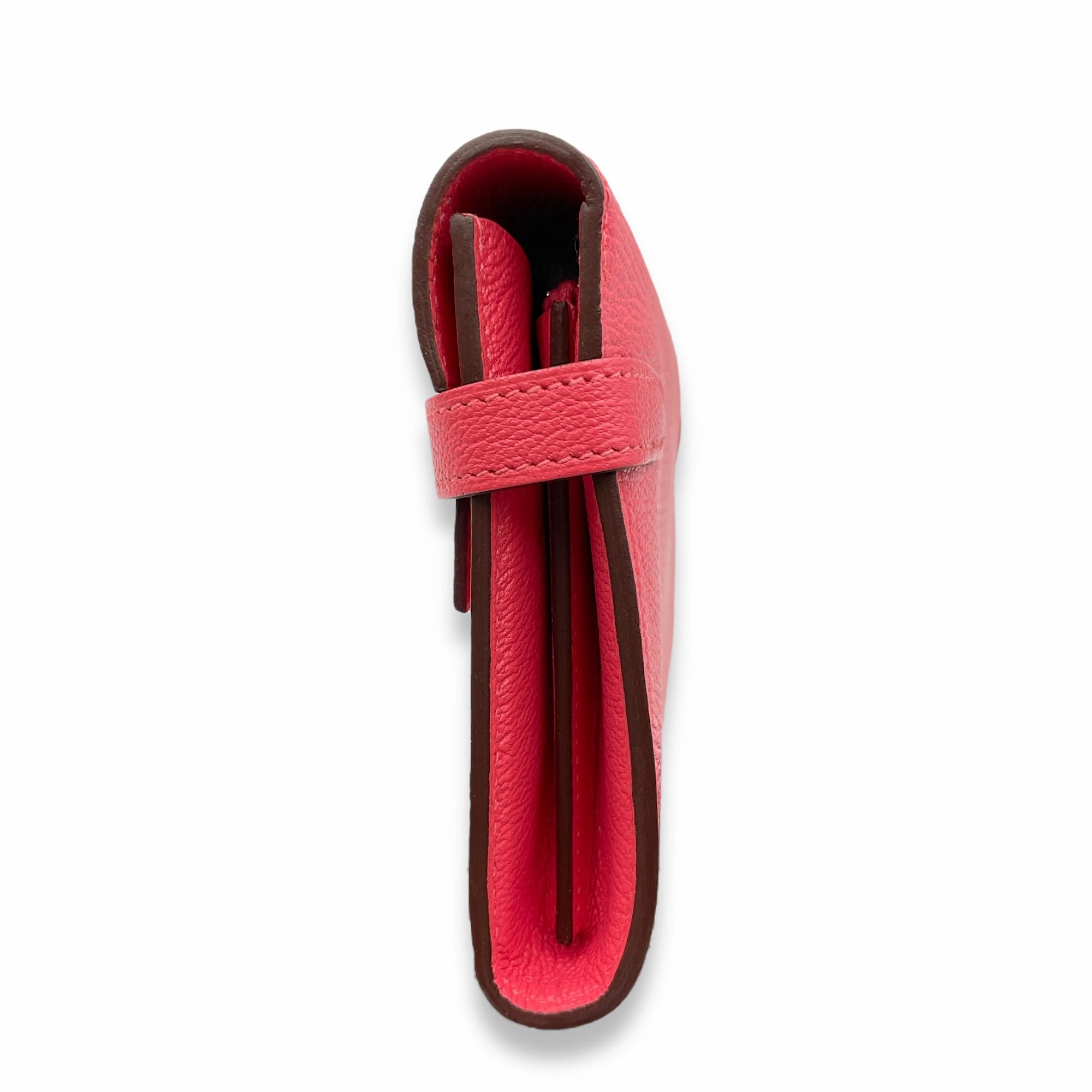 Kelly Rose Lipstick Wallet in Chevre Mysore, Palladium hardware