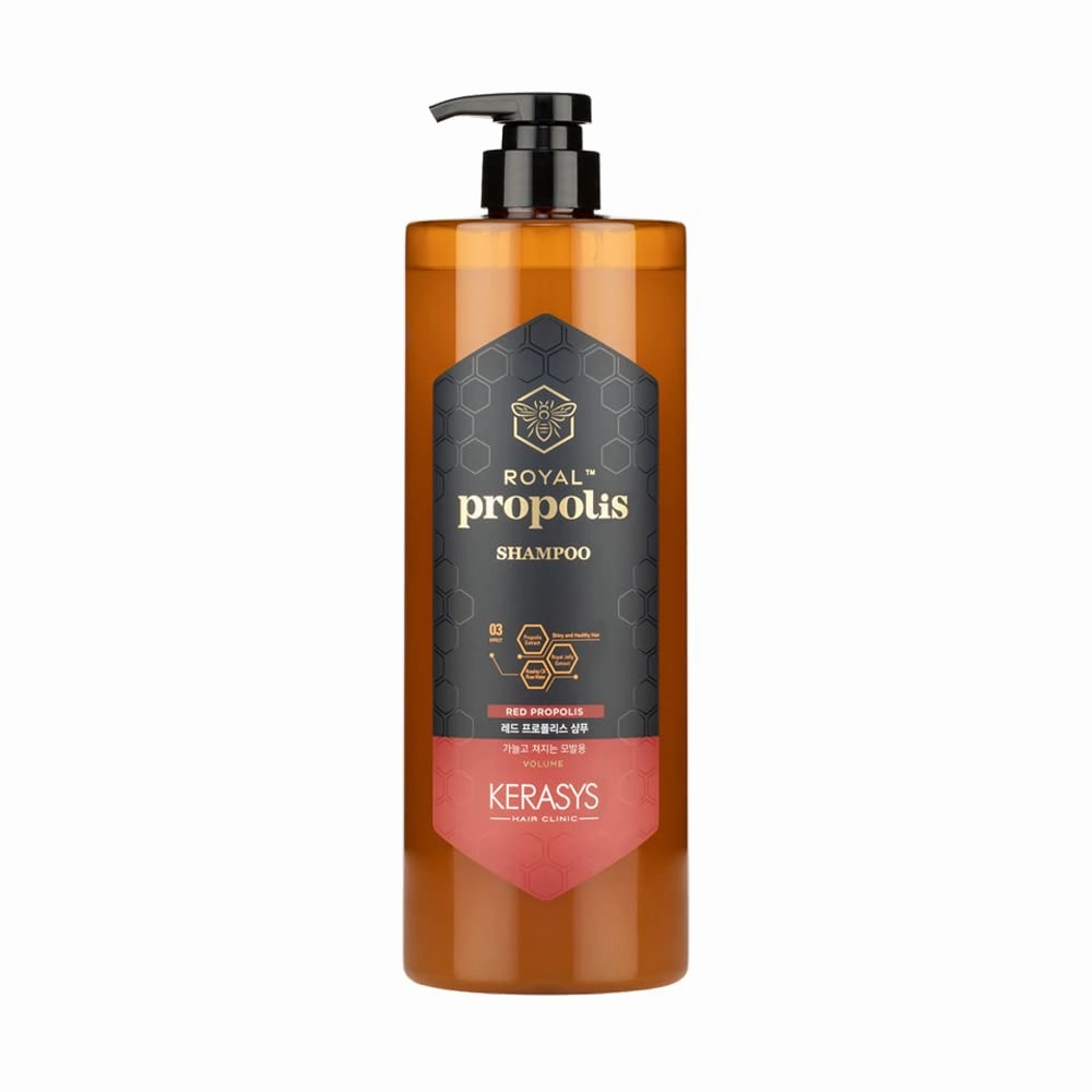 Kerasys Propolis Royal Jelly Extract Rosehip Oil Rose Water Shiny and Healthy Hair Propolis Red Volume 33.8 fl oz / 1L (Shampoo, 1-Pack)