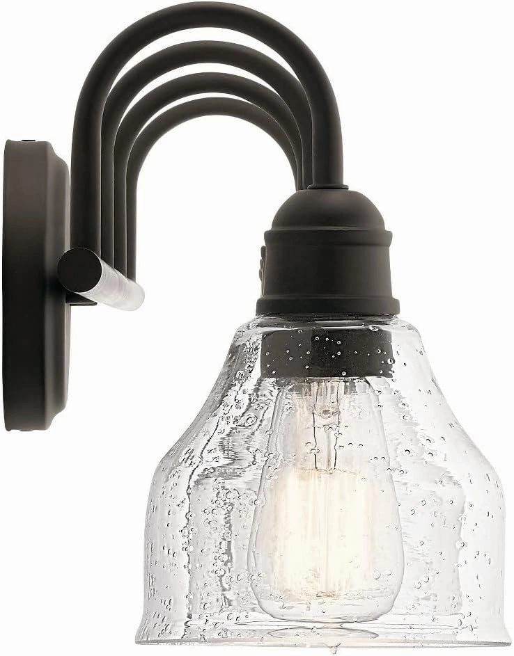 Kichler Avery 33.25" 4 Light Vanity Light with Clear Seeded Glass Olde Bronze®