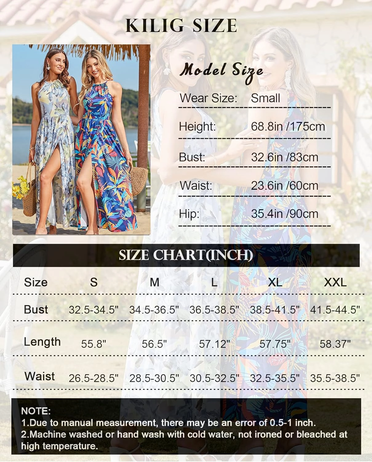 KILIG Women's Summer Maxi Dress 2025 Casual Sleeveless Split Floral Sundress Beach Vacation Flowy Long Dresses