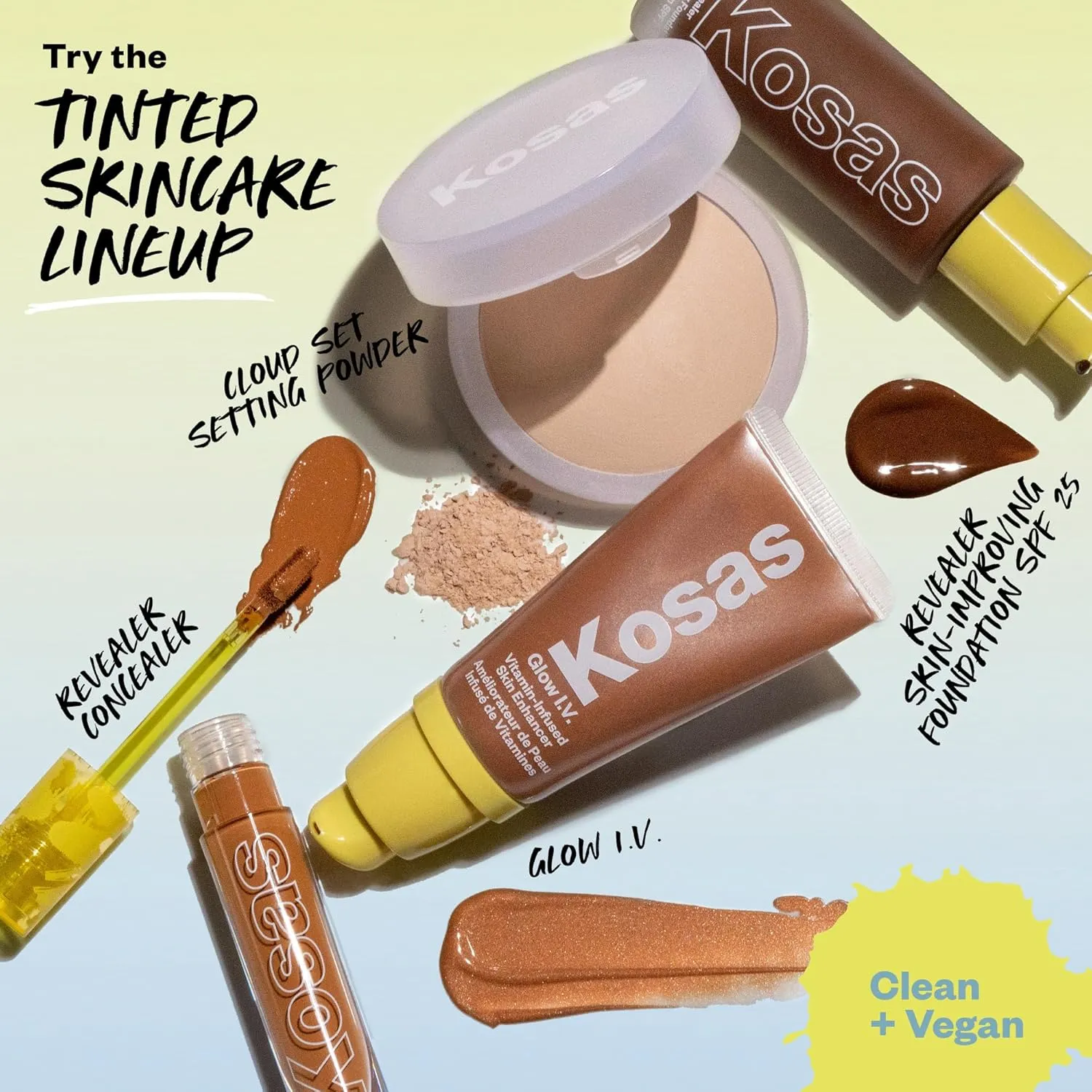 Kosas Glow I.V. Vitamin-Infused Skin Enhancer Face Makeup - Tinted Beauty Highlighter for a Healthy Glow - Revitalize